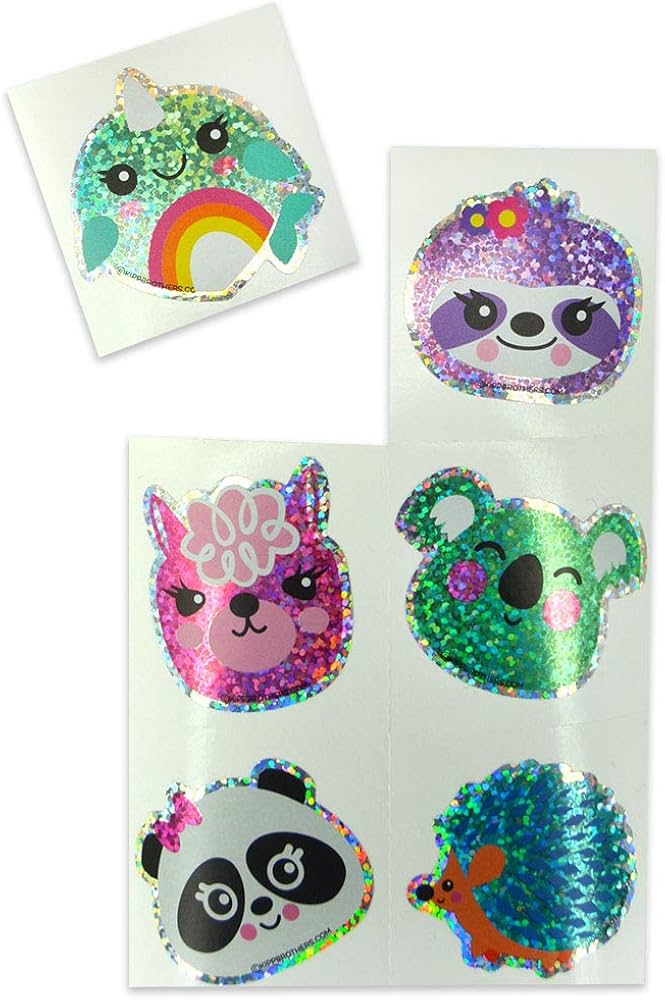 Glitter Stickers 3" x 3" (Un-laminated)